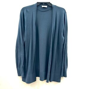 LOFT Aqua  Size L Lagenlook Artsy cardigan 100% Cotton
